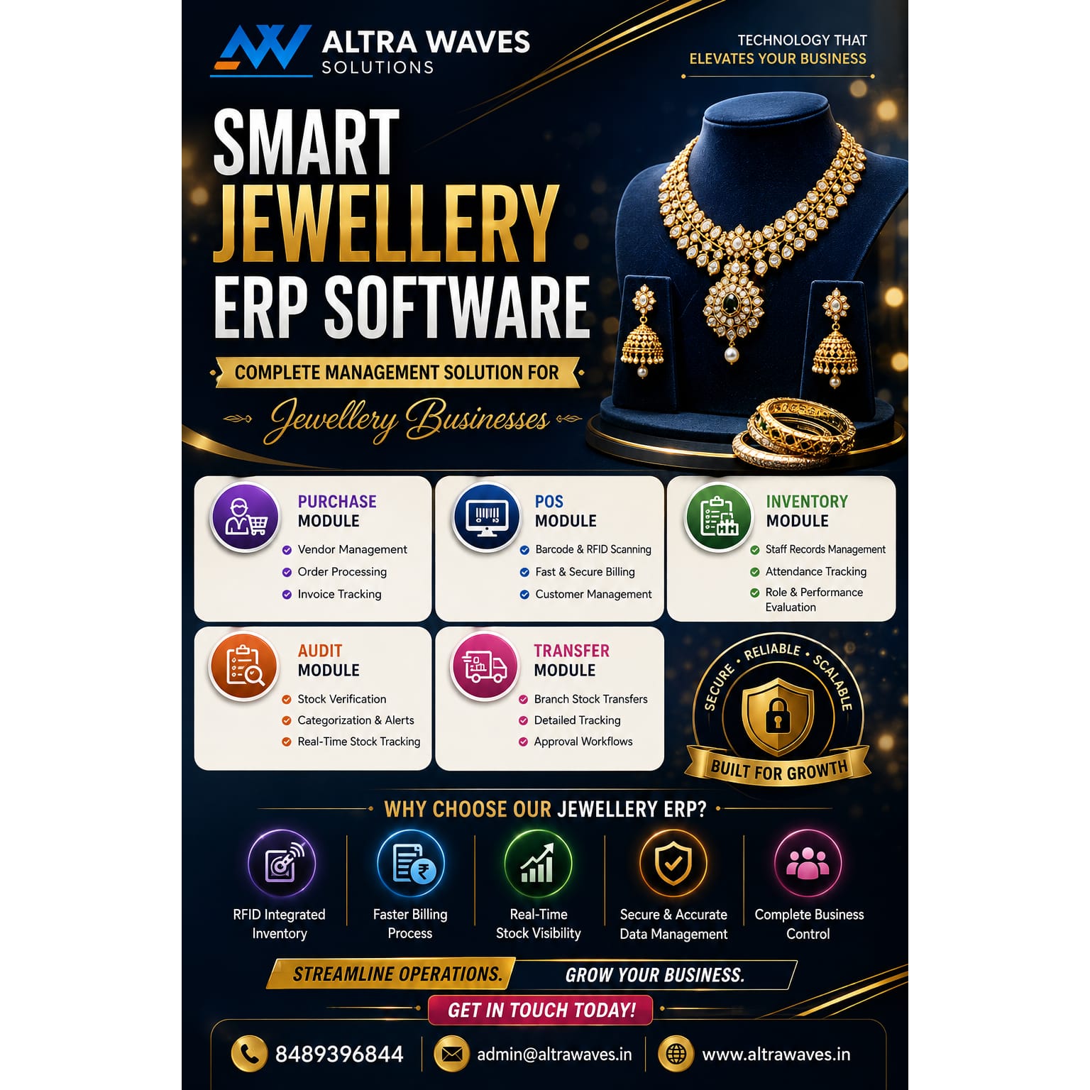 Smart jewellery ERP software for inventory, billing and jewellery store management